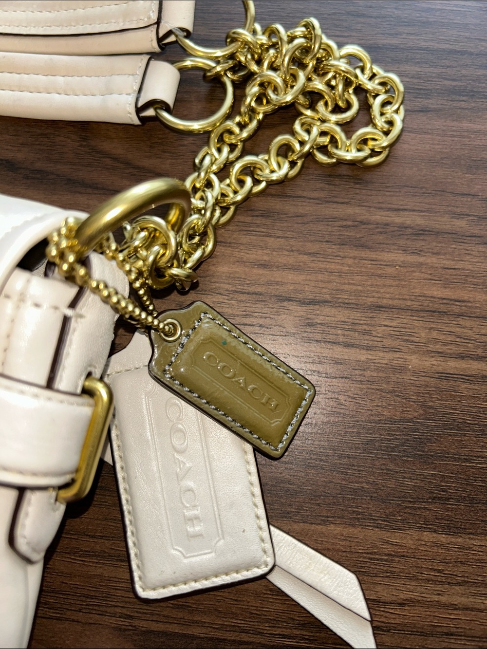 Coach Chelsea Leather Shoulder Bag with Gold Chain- NWT - Picture 15 of 16